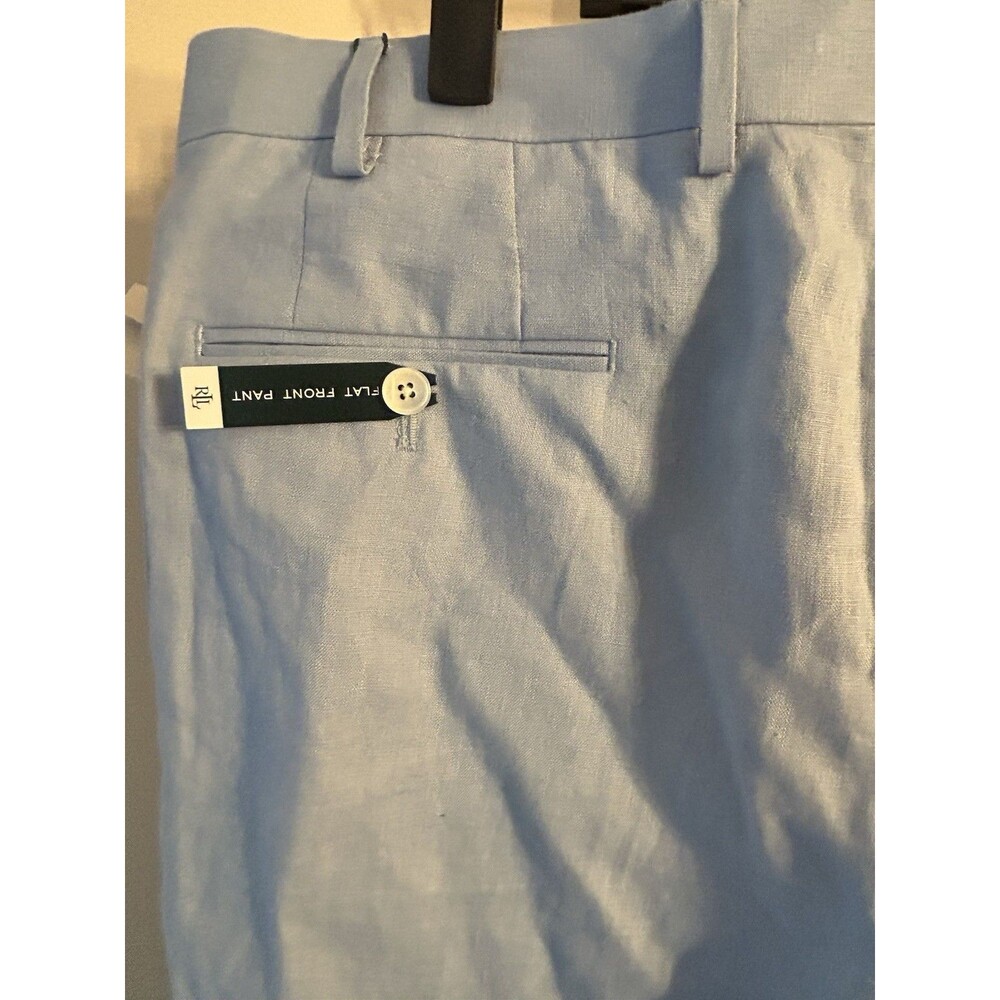 Mens RALPH LAUREN dress pants 36x32 Light Blue ULTRA FLEX Lightweight Preppy - Picture 11 of 16